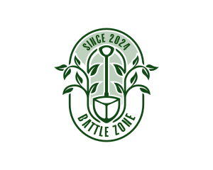 Plant Shovel Gardening Logo