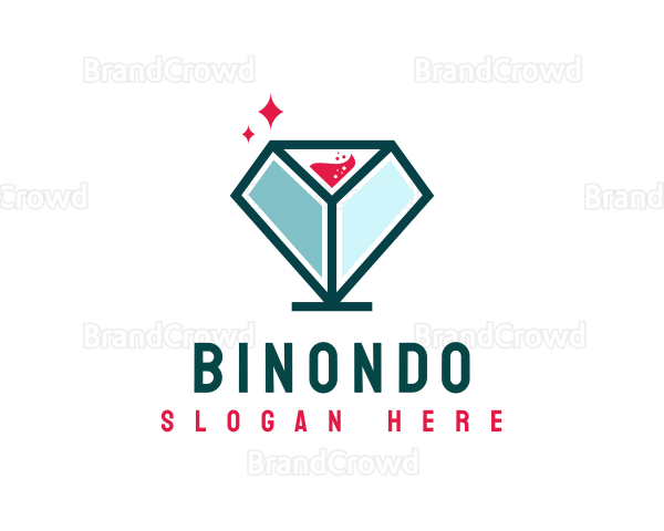 Diamond Wine Glass Logo
