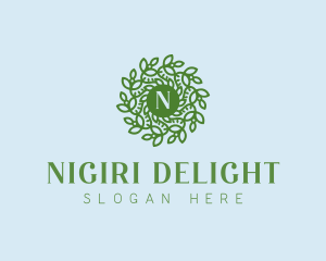 Natural Wreath Spa logo design