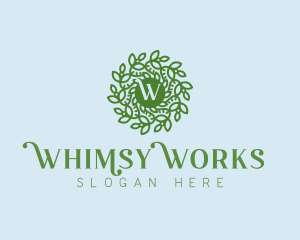 Natural Wreath Spa logo design