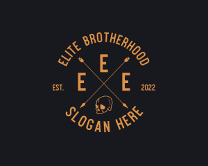 Fraternity - Hipster Skull Club logo design