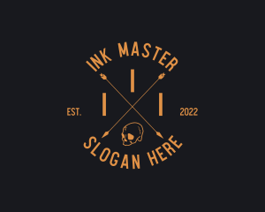 Hipster Skull Club logo design