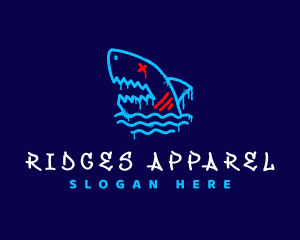 Shark Graffiti Streetwear logo design