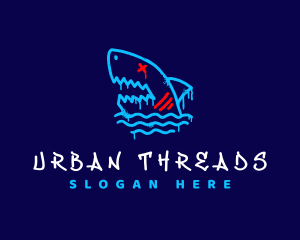 Shark Graffiti Streetwear logo design