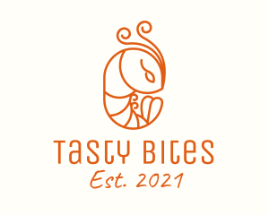 Eatery - Minimalist Shrimp Line Art logo design