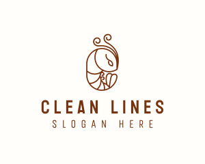 Minimalist Shrimp Line Art logo design