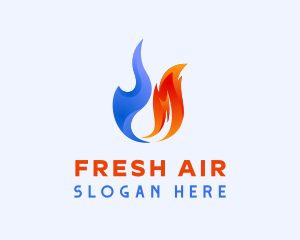 Hot Cold Temperature logo design