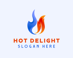 Hot Cold Temperature logo design