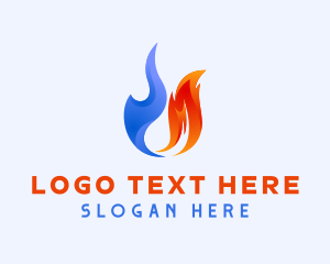 Hot - Hot Cold Temperature logo design