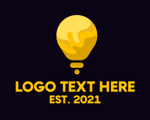 Idea - Modern Liquid Light Bulb logo design