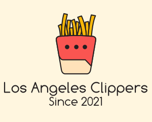 Messaging - French Fries Chat logo design
