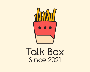 Conversation - French Fries Chat logo design