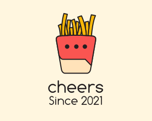 Conversation - French Fries Chat logo design