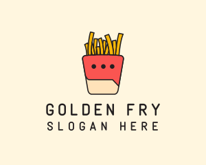 French Fries Chat  logo design