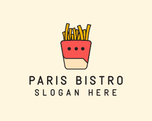 French Fries Chat  logo design