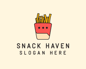 French Fries Chat  logo design