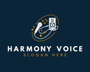 Singing - Singer Microphone Karaoke logo design