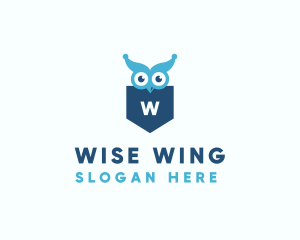 Owl Book Library logo design