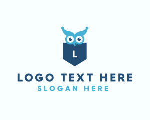 Technology - Owl Book Library logo design