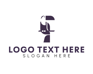 Tropical - Geometric Wildlife Toucan logo design