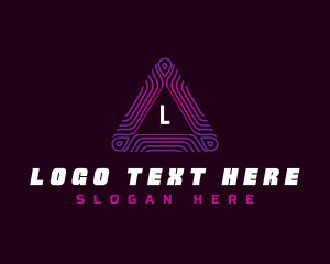 Digital Triangle Geometry logo design