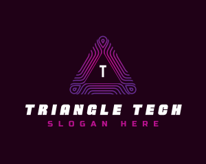 Digital Triangle Geometry logo design