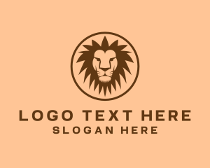 Placard - Brown Zoo Lion logo design