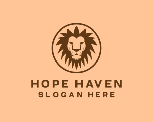 Hunting - Brown Zoo Lion logo design