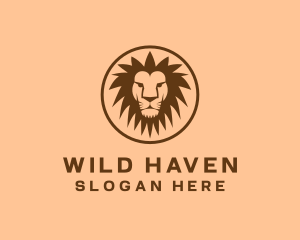 Brown Zoo Lion logo design