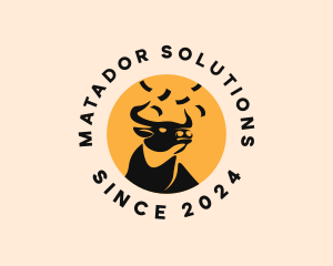 Matador - Confetti Bull Animal logo design