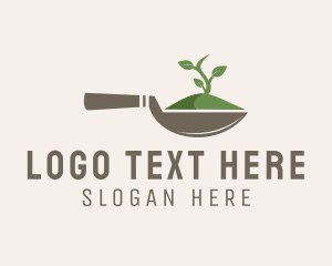 Lawn Care - Shovel Gardening Tool logo design
