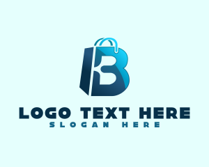 Paper Bag - Shopping Bag Letter B logo design