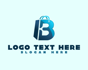 Voucher - Shopping Bag Letter B logo design