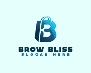 Shopping Bag Letter B logo design