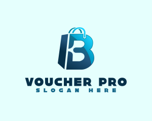 Voucher - Shopping Bag Letter B logo design