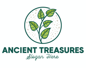 Green Tropical Leaves logo design