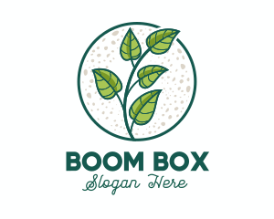 Green Tropical Leaves logo design