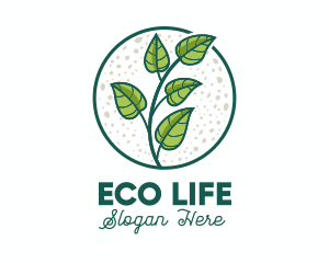 Green - Green Tropical Leaves logo design