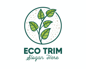 Green Tropical Leaves logo design