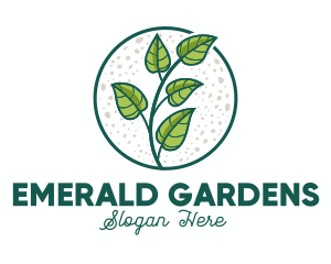 Green Tropical Leaves logo design