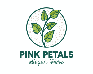 Green Tropical Leaves logo design