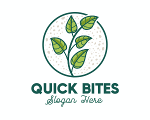 Green Tropical Leaves logo design