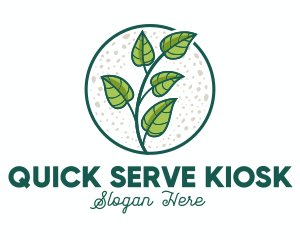 Green Tropical Leaves logo design