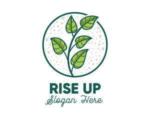 Green Tropical Leaves logo design