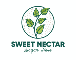 Green Tropical Leaves logo design