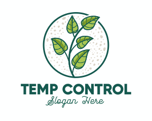 Green Tropical Leaves logo design