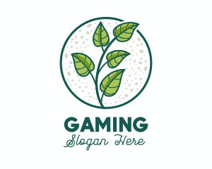 Vegetarian - Green Tropical Leaves logo design