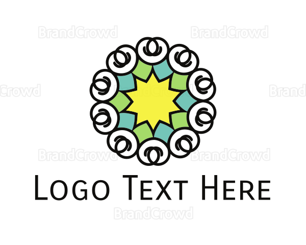 Star Floral Pattern Logo