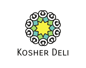 Jewish - Star Floral Pattern logo design