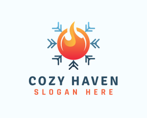 Warm - Warm & Cold Ventilation logo design